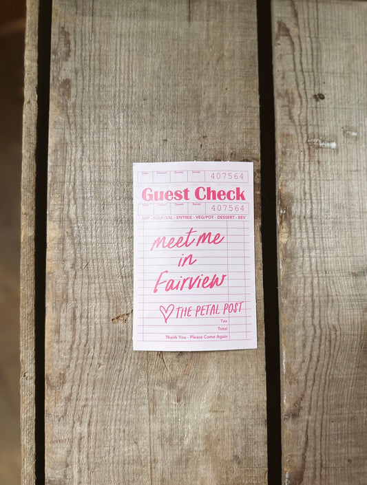 Guest Check Sticker