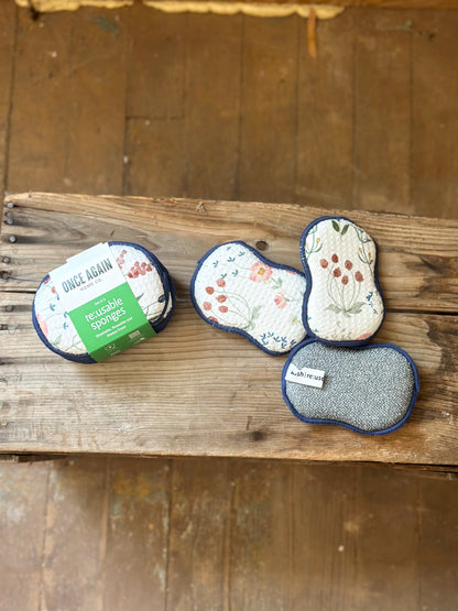 Once Again Reusable Sponge 3-Pack - Floral