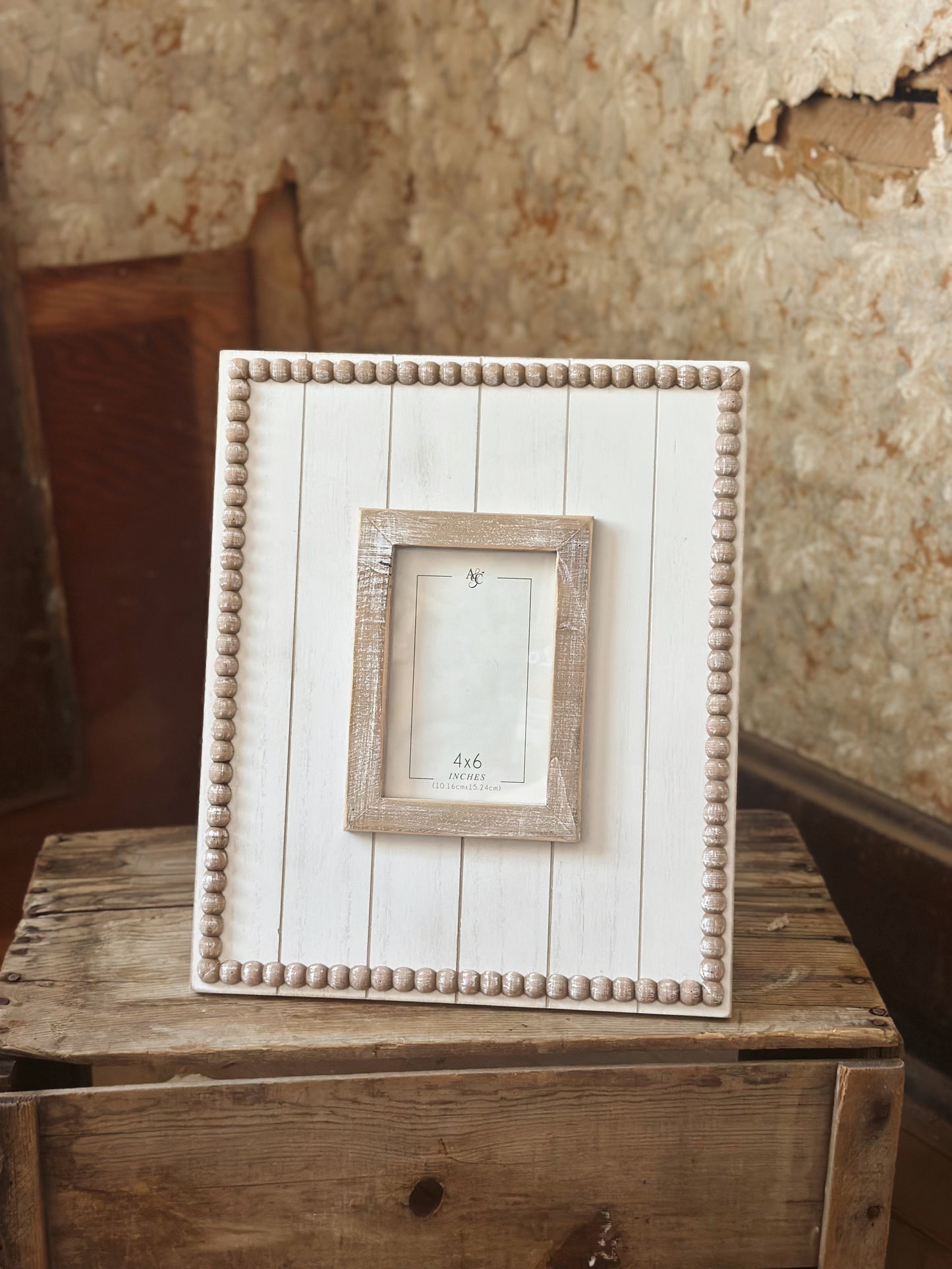 Wood Beaded Frame