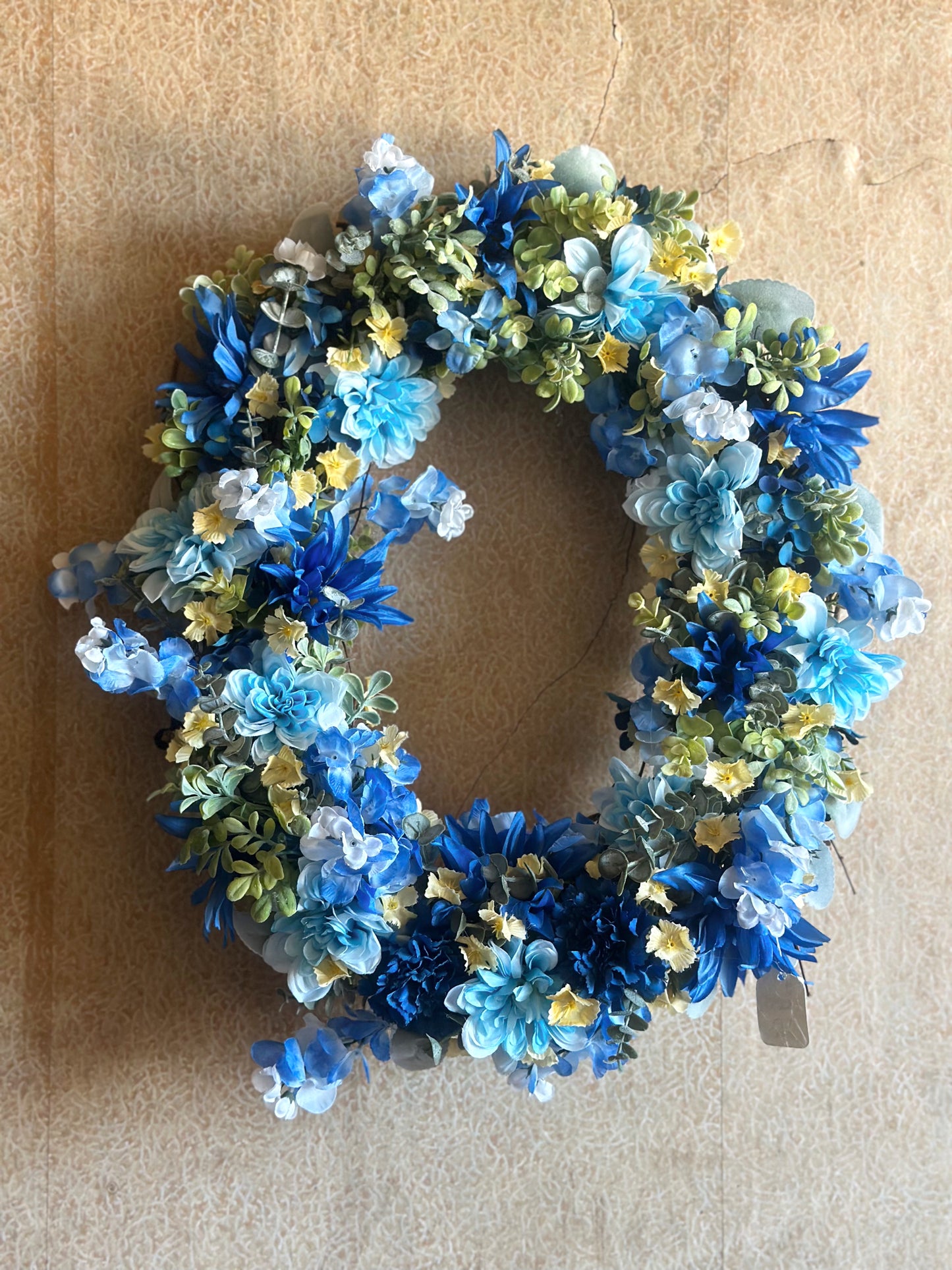 Blue Silk Wreath