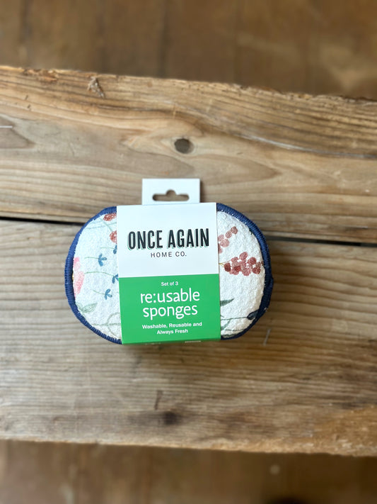 Once Again Reusable Sponge 3-Pack - Floral