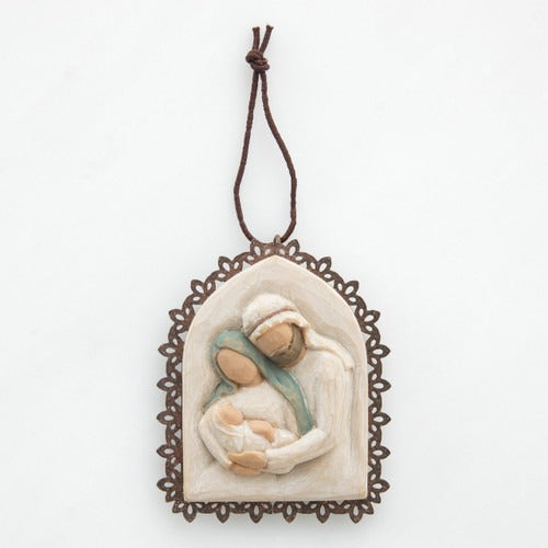 Holy Family Metal-Edged Ornament