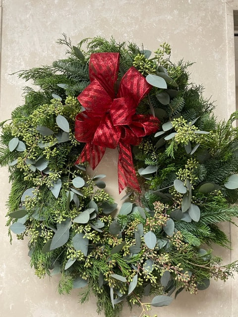 Fresh Pine ,Fir and Eucalyptus Christmas Wreath