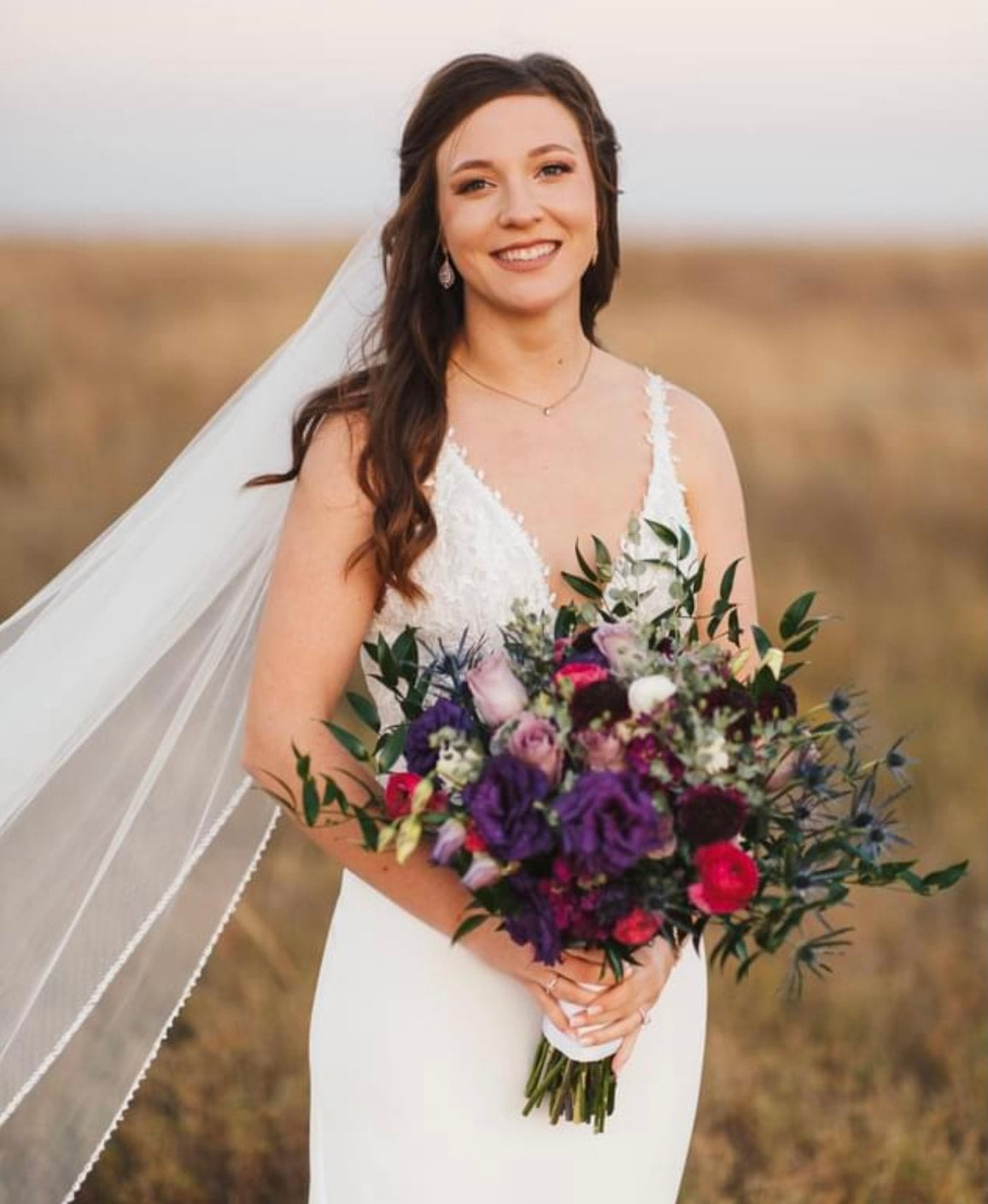 Purple wedding bouquet
