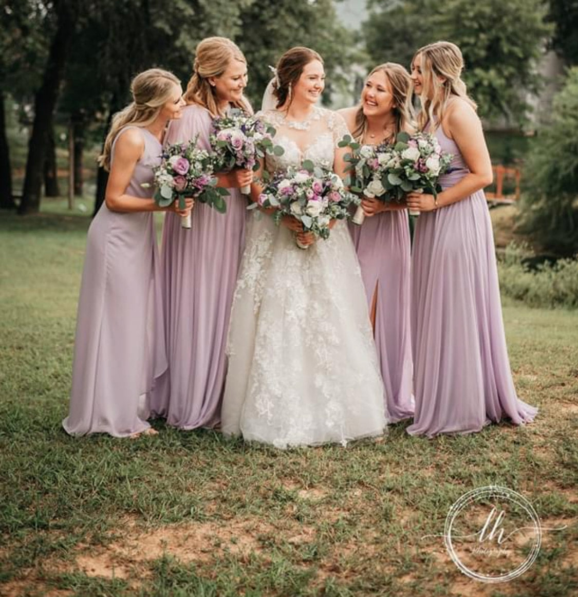 Lavender and White Wedding Bouquet